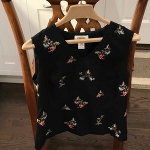 Black tank with cute Asian design